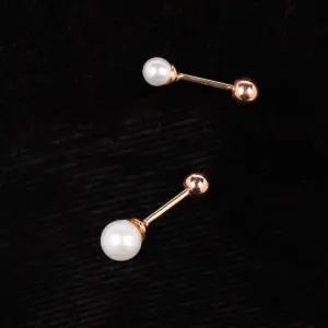 시후주얼리 4mm 로즈골드 14K MP285 핵진주 피어싱 3mm