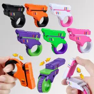 재미있는 권총 당근총 손 장난감 멀티 푸시팝 피젯 큐브 스피너 회전 마그네틱 슬라이더 스트레스해소 토이