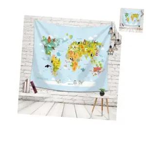 특대 세계지도 패브릭 포스터 가림막 커튼 가리개 커