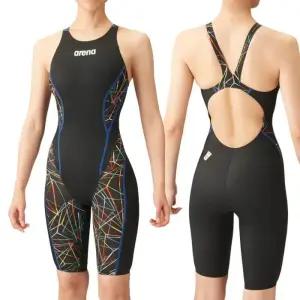 아레나 여자 선수용 5부 반전신 수영복 U158867 경기용