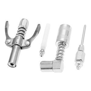 3/4개입 그리스 건 키트 90도 커플러 니들 노즐 주입 캡 포함/미포함 농업 장비에 적합