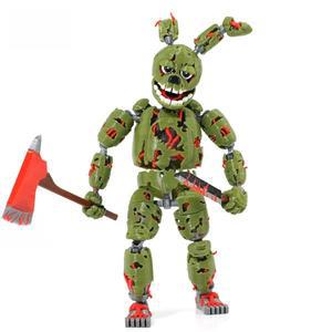 몽테조이 FNAF 프레디 파즈베어 피자 스프링트랩 장난감 3D 프린팅 액션 피규어 애니메이션 모델 럭키 더미