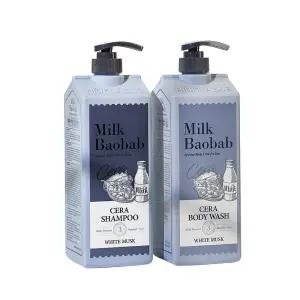 밀크바오밥 세라화이트머스크 샴푸1개+바디워시1개 1세트