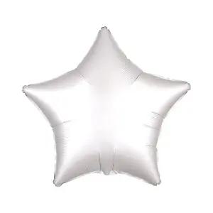 45cm 별 새틴 럭스 은박 풍선 화이트 백일 파티 생일