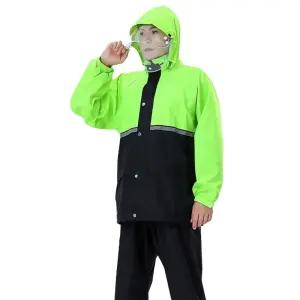 형광 방수 안전 우비 상하세트 배달 우의 레인코트