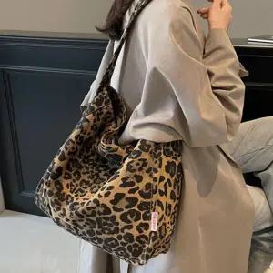 호피무늬가방 호피 레오파드 숄더 데일리 백 여성 가방 브라운