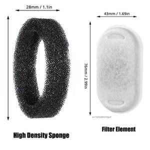 6/12세트 애완동물 분수대 활성탄 스펀지 교체 필터 고양이 강아지 물 스테인리스 디스펜서 급수기