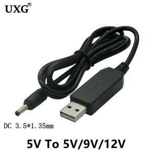 USB to DC 3.5*1.35mm 코드 USB 전원 부스트 라인 5V to DC 5V 9V / 12V 스텝 업 모듈 USB 변환기 어댑터 케이블 3.5x1.35mm 플러그
