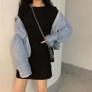 부드러운 파스텔컬러 베이직 코디 심플 무지 원피스 가을 편한 여자