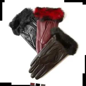 남자장갑 램가죽 래빗털 여성장갑