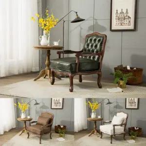 엔틱소파 복고 1인용 쇼파 암체어 유럽풍 사무실 거실 화이트 린넨