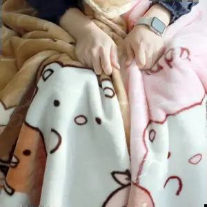 블랑킷 해피퐁퐁 밍크 무릎 담요 100x130