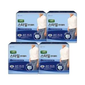 디펜드 스타일 언더웨어 라이트핏 슬림 중형 요실금 남성용 성인기저귀 10개입x4개