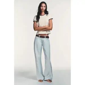 [정품] 자라 팬츠 데일리 바지 긴바지 슬랙스 청바지 데님팬츠 TRF WIDE LEG 로우라이즈 - 라이트 블루