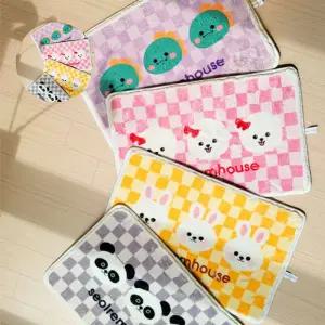 발매트 설렘 체커보드 화장실 주방 현관 발판 극세사