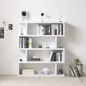 [엣지퍼니처]글룩 1200 4단 인테리어 수납 ㄹ 책장