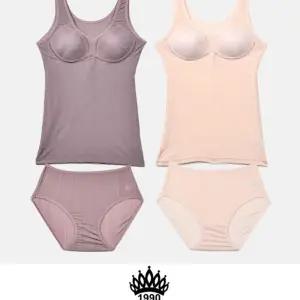 청량한 인견 스트라이프 노와이어 몰드 브라런닝 팬티세트 통기성 여성속옷 여름 여름철 여자 여자철