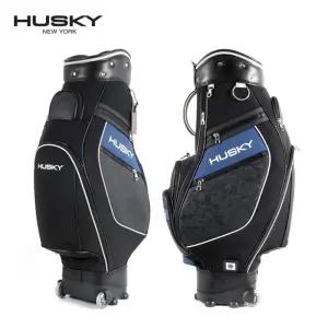 허스키골프 HKC 9187 남성 여성 바퀴형 캐디백 에밋 카모플라쥬 네이비 SK