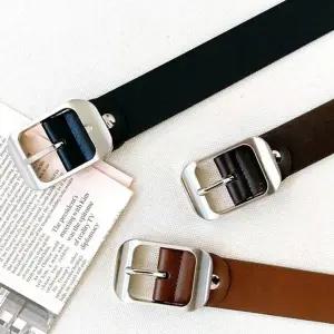 레터링포인트 가죽벨트 남여 대학생 캠퍼스 패션 벨트-WFI3VNM