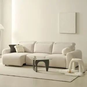 제이픽스 페블 2세대 이지클린 패브릭 무빙 슬라이딩 리클라이너 슬라이드 4인 모션 소파