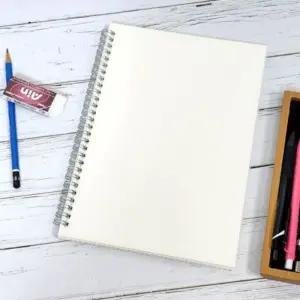 그림공책 B5 반투명 커버 무지 노트/학교 알림장 강의 학생 어린이 메모 수업 기록장 연습장 독서 학원