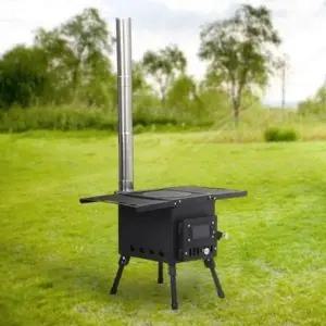 힐링캠핑 접이식 화목난로 야외 연통 우드스토브-WFI8HGB