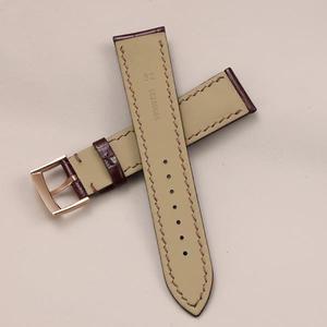 오메가 시계용  악어 가죽 시계줄, 맞춤 로고 가능, 19mm 20mm 21mm 22mm 악어 가죽 방수 시계줄