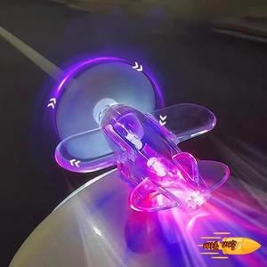 오토바이 및 자동차 전기 LED 다채로운 조명 회전식 비행기 바람 구동 비행기 장식 자동차 오토바이 자전거