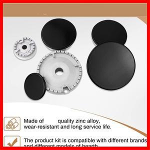 오븐 가스 호브 버너 크라운 화염 캡 교체 키트, 쿠커 모자 세트, 대부분의 스토브 헤드에 적합, 8 개