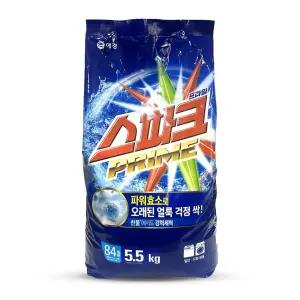 스파크 가루 세탁 세제 리필 5.5kg/가루/비누/세제/세탁/세탁기/분말/세탁제/빨래/바스켓/가정용/가루형