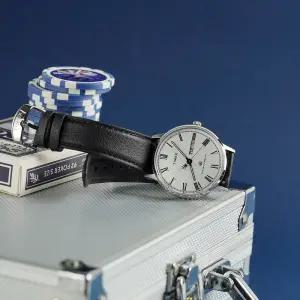 타이맥스 워터베리 클래식 데이데이트 남자 가죽시계 40mm