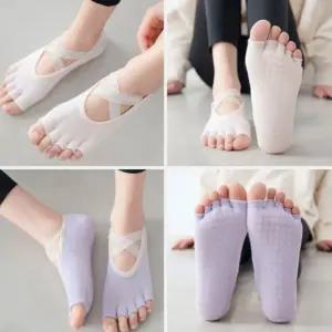 필라테스 오픈토 요가양말 홈트 논슬립 리브리움 토삭스 미끄럼방지 삭스 리본