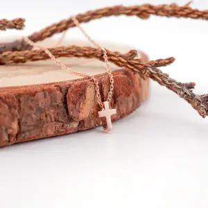 [오팔하우스] 14k 두툼한 민자 십자가 목걸이 OPDLN5769