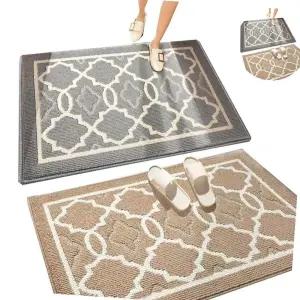 다마스크 무늬 고급 신발장매트 현관매트