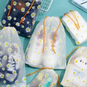 (다올)방수 비닐파우치 스트링 주머니 데이지 여행소지품 정리용