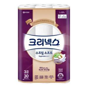 크리넥스 수프림소프트 3겹 27m 30롤 1팩