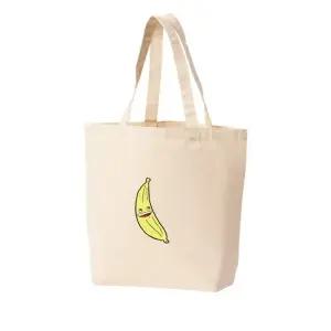 에코백 토트백 바나나 미소 노란과일 열대 그림 다양한 사이즈