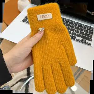 핑거홀 따뜻한 베이직 캐주얼 장갑 파스텔 손가락 터치장갑