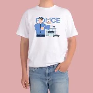 반팔티 교통관리 모범운전 속도위반 디자인 남녀공용 단체 아동