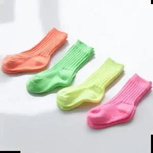 어린이집생일선물 어린이 아기 형광 양말 4족 유아 아동 봄삭스 세트