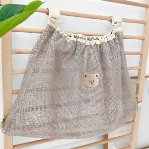 귀여운 곰돌이 유모차 행거백 대용량 메쉬 수납 주머니 파우치 외...