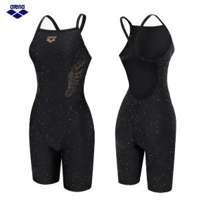 아레나 여자수영복 엔젤윙 4부 반신 테크백 A6SL1LH03_BLK