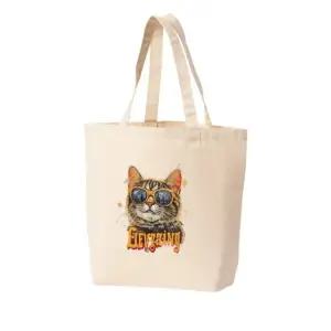 에코백 다양한 사이즈 선글라스 고양이 패션 블링 프린트에코백
