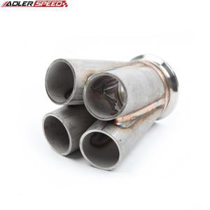 76mm / 120mm 길이 ID 2.5인치(63.5mm) V밴드 41 터보 매니폴드 헤더 머지 컬렉터 304 스테인리스 스틸