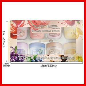 8가지 과일 립밤 세트 스푼 포함 립케어 가을 겨울 보습 립 마스크 세트