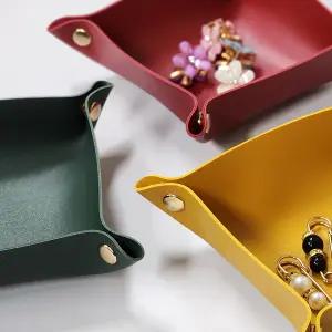 생활소품 테이블 미니트레이 가죽 XS