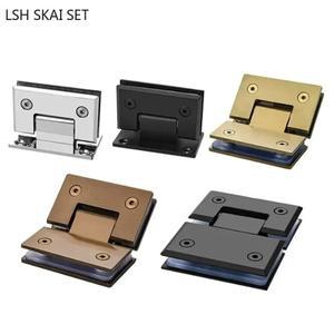 304 스테인레스 스틸 프레임리스 유리 힌지, 90-180 도, 양방향 접이식 단단한 욕실 클램프, 문짝 액세서리