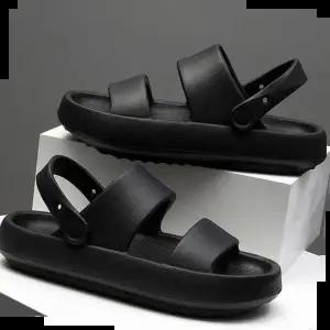 남녀공용 샌들 슬리퍼 백스트랩 통굽 키높이슈즈