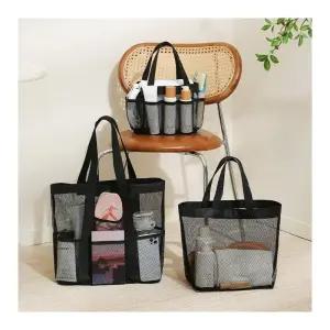 포켓 비치백 수영복가방 메쉬가방 방수