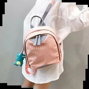 소지품가방 여성 배색 인형키링 미니백팩 귀여운가방 데일리 여행